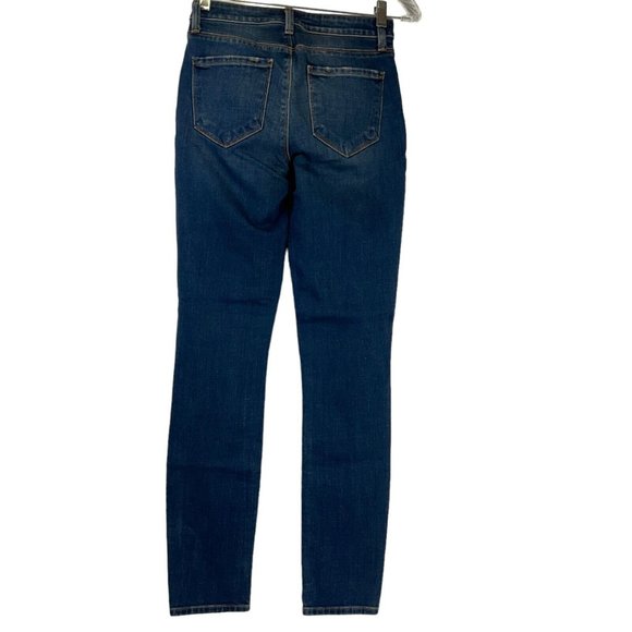 L'agence Jeans Women's Size 25 Blue Dark Wash Skinny Mid-Rise Stretch $255 Nwot - Picture 2 of 10